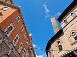 bologna Italië middeleeuws gebouwen huis in mercanzia plaats foto