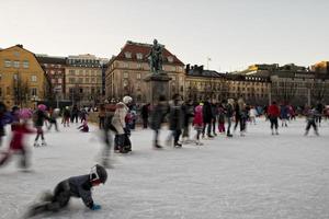 ijs het schaatsen in Stockholm foto