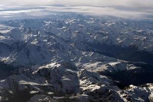 Alpen antenne visie panorama landschap foto