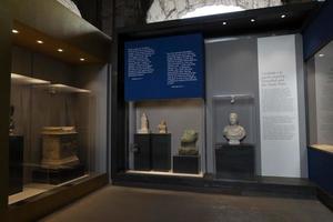 Rome, Italië, november 23 2019 - Carthago tentoonstelling Bij colosseum in Rome foto