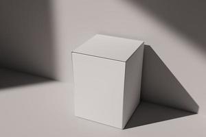3d renderen van wit rechthoekig doos verpakking foto