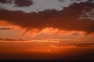 lucht over- de zonsondergang foto