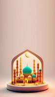 3d illustratie van Ramadan kareem sociaal media post instagram verhaal foto