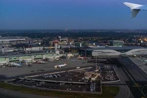 fiumicino, Italië - juni 16 2019 - Rome Internationale luchthaven antenne visie foto