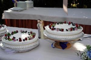 bruiloft taart detail huwelijk viering foto