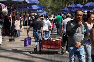 Mexico stad, februari 3 2019 - stad- park chapultepec druk van mensen Aan zondag foto