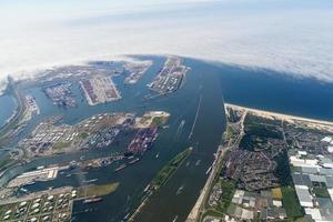 Rotterdam kanalen zee antenne visie panorama foto