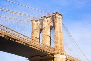 de brooklyn bridge, new york city, Verenigde Staten foto