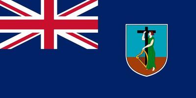 vlag van de Brits overzee gebied van monserrat. foto