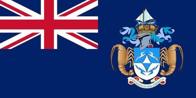 vlag van de Brits overzee gebied van de tristan da cunha eiland. foto