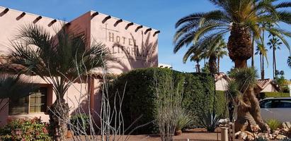 palm springs, ca, 2020 - hotel california gedurende de dag