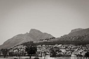 green point park, bergpanorama in kaapstad, zuid-afrika. foto