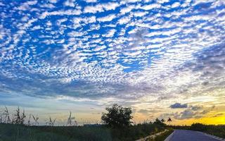 mooi kleurrijk tropisch zonsopkomst in paradijs playa del carmen Mexico. foto