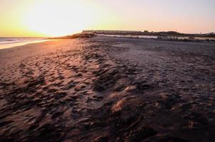 zonsondergang over de zee foto