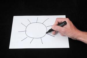 tekening de zon foto