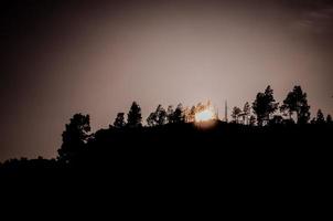 landschap over- de zonsondergang foto