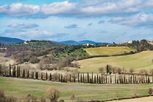 landschap in Toscane Italië. val d'orcia foto