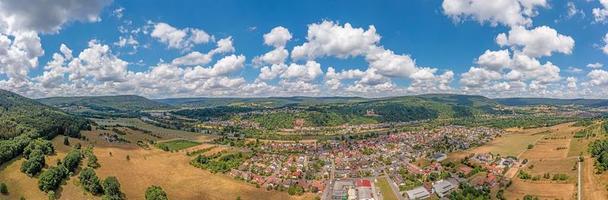 dar panorama over- rivier- hoofd in Duitsland foto