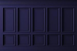 klassiek muur met wijnoogst donker blauw hout panelen foto