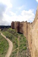 dagestan.rusland.september 16 2022.derbent.antiek pre-arabisch citadel naryn-kala muren. foto