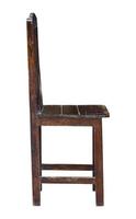 houten stoel geïsoleerd op wit met uitknippad foto