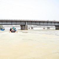 ganga zoals te zien in garh mukteshwar, uttar pradesh, india, de rivier de ganga wordt beschouwd als de heiligste rivier voor hindoes, een uitzicht op garh ganga brij ghat, een zeer beroemde religieuze plaats voor hindoes foto