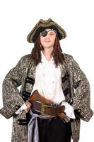 portret van Mens gekleed net zo piraat foto