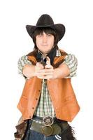 cowboy met een geweer in handen foto