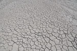 gebarsten aarde van droogte foto