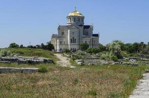 gebouw Vladimir kathedraal chersonese tavricheskiy, Krim Oekraïne foto