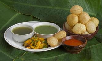 gol gappa indisch straatvoedsel foto