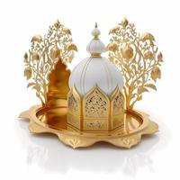 illustratie van Ramadan kareem decoratie, 3d geven foto