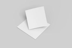 blanco papier sqaure folder mockup foto