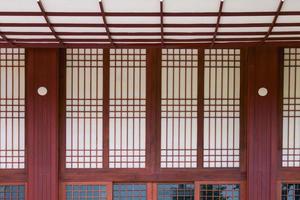 traditioneel hout van Japan stijl, textuur van Japans hout shoji, interieur decoratie Japans stijl houten huis foto