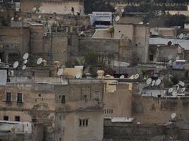 antenne visie panorama van de fez el Bali medina Marokko. Fez el Bali was Gesticht net zo de hoofdstad van de idrisid dynastie tussen 789 en 808 advertentie. foto