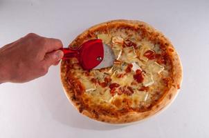 geïsoleerd pizza voedsel foto