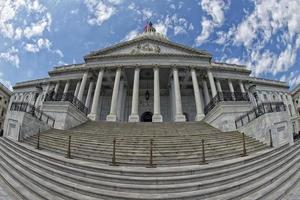 Washington dc Capitol detail Aan bewolkt lucht foto