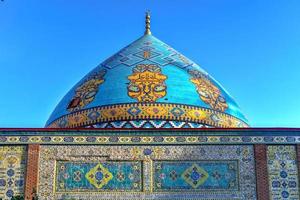 de blauw moskee in jerevan, Armenië. de moskee gevestigd in 1765 en gereconstrueerd tussen 1996 en 1999 door Islamitisch republiek van ik rende foto