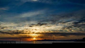 zonsondergang san francisco baai foto
