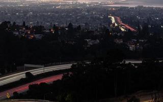 licht trails Oakland Californië snelweg lang blootstelling foto