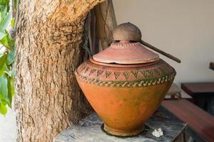 oostelijk water pot in de tuin foto