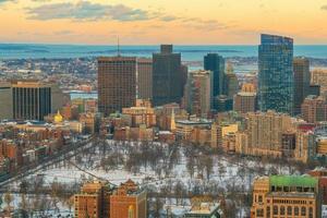 downtown Boston stad horizon stadsgezicht van Massachusetts in Verenigde staten foto