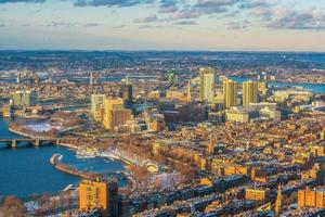 downtown Boston stad horizon stadsgezicht van Massachusetts in Verenigde staten foto