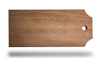 houten rechthoekig bruin nieuw snijdend bord foto