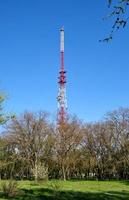 TV toren in de park Aan een zomer dag foto