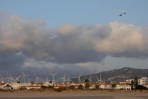 windmolens voor groente, niet-vervuilend energie generatoren foto