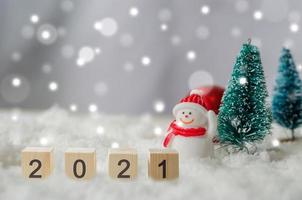 2021 blokken met kersttafereel foto