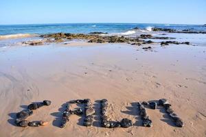 toneel- strand visie, kanarie eilanden foto