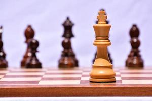 schaak spel bord detailopname foto