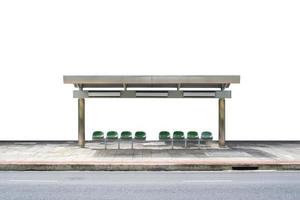 bus station Aan wit achtergrond foto